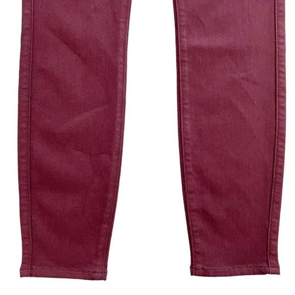 PAIGE Hoxton Ankle Skinny Jean High Rise Stretch Midnight Affair Burgundy 25 NWT - Picture 5 of 10